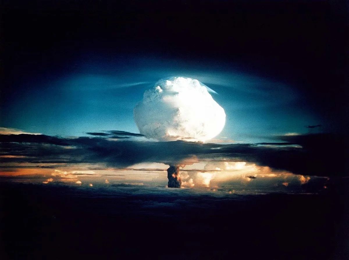 hydrogen bomb, atomic bomb, nuclear explosion, mushroom cloud, ivy mike, weapon, explosion, world war, armageddon, weapons of mass destruction, mass destruction
