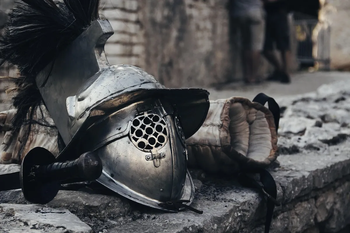 gladiator, warrior, gear, weapons, arena, roman, history, soldier, ancient, spartan, hero, armour, fight, man, helmet, knight, armor, battle, war, steel, gray h